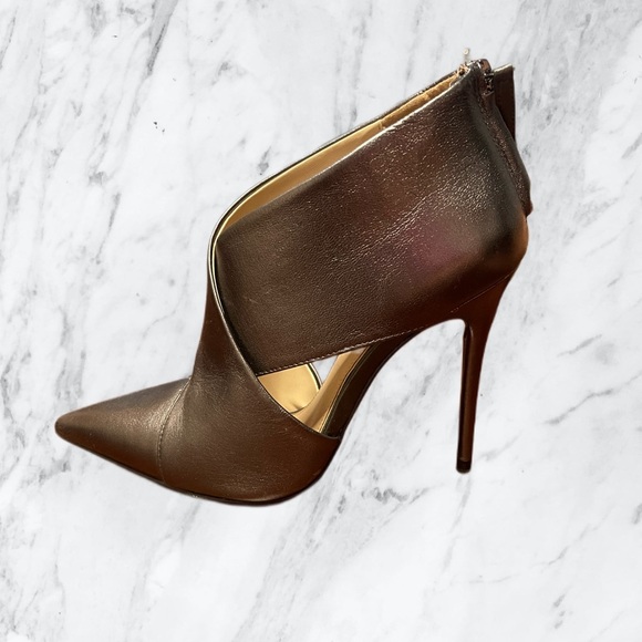 Zara metallic pewter ankle boots| shoes  | heels | size 38 | 7.5 - Picture 7 of 15